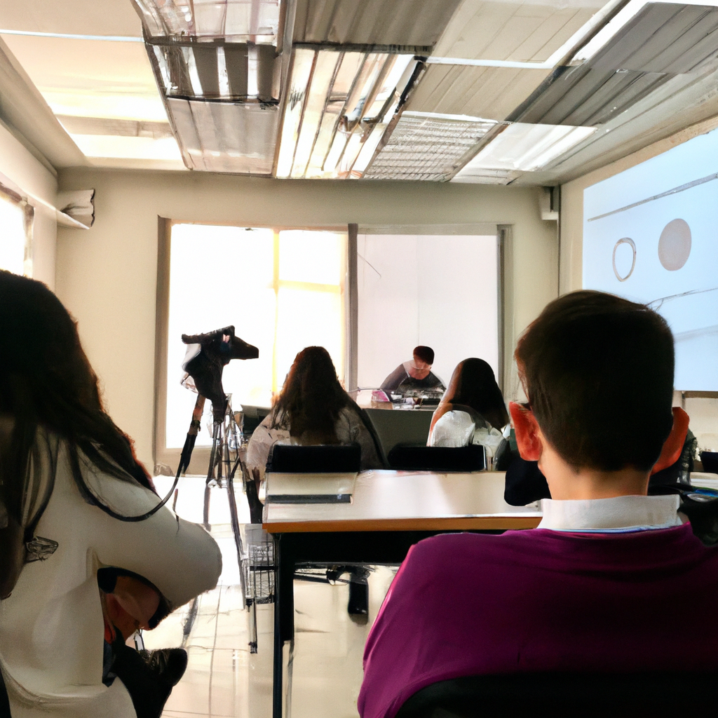 Aula en Argentina con taller de video periodismo